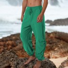 Men's Linen Casual Drawstring Loose Pants