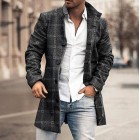 Men's Fashion Loose Jacket Mid Length Wool Coat