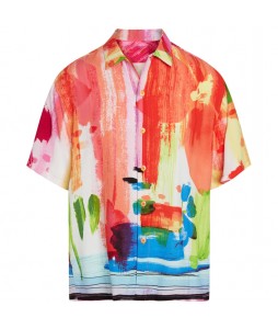 Men's Abstract Watercolor Hawaiian Shirt