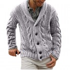 Men's Retro Casual Twisted Knit Cardigan