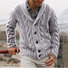 Men's Retro Casual Twisted Knit Cardigan