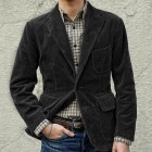 Men's Casual Fashion Solid Color Retro Jacket