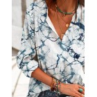 Fall/Winter Print Loose Long-sleeved Blouse