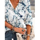 Fall/Winter Print Loose Long-sleeved Blouse