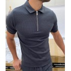 Pin Fabric Polo Shirt