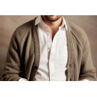 Men's Cssic  British Gentleman Dark Brown Cardigan