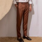 Retro slim mens pin color gentleman pants