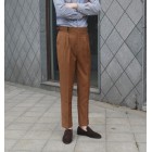 Retro slim mens pin color gentleman pants