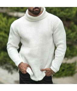 Men's Pin Casual Turtleneck Sweater