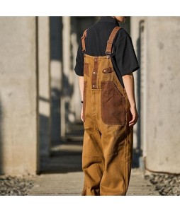 Colorblock Unisex Overalls