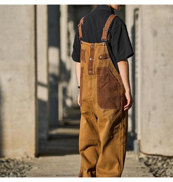 Colorblock Unisex Overalls