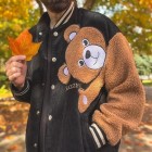 Justnotag Bear Flocked Jacket