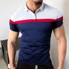 Gentlemans Simple Color Matching Design Polo Shirt