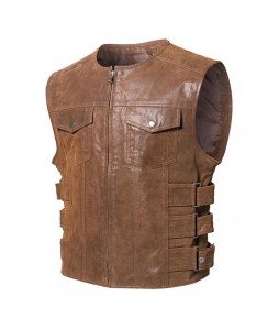 Outdoor Retro Casual Armor Men's Western Denim Waistcoats