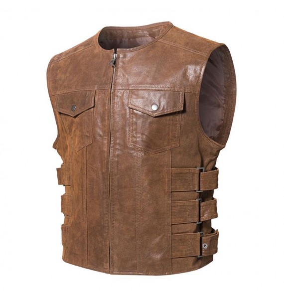 Outdoor Retro Casual Armor Men's Western Denim Waistcoats