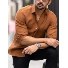 Men's Casual Style Summer And Autumn Daily Buttoned pel Long-sleeved Shirt