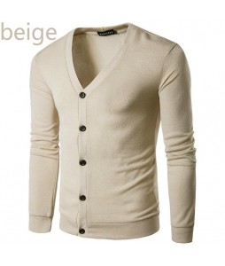 Men's Casual V-Neck Knit Cardigan