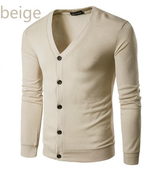 Men's Casual V-Neck Knit Cardigan