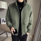 Simple Pocket Design Pin Casual Men's Jacket