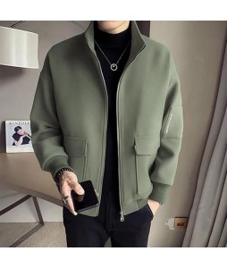 Simple Pocket Design Pin Casual Men's Jacket