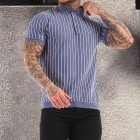 Casual Business Stripe Polo Shirt