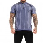 Casual Business Stripe Polo Shirt