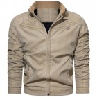 Men's Stand Colr Washed Bomber Jacket