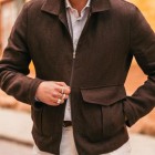 Men's Fashion  British Style Woolen Casual Jacket