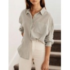 Loose Casual Solid Color Sunscreen Long Sleeve Blouse