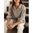 Loose Casual Solid Color Sunscreen Long Sleeve Blouse