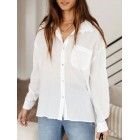 Loose Casual Solid Color Sunscreen Long Sleeve Blouse