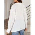 Loose Casual Solid Color Sunscreen Long Sleeve Blouse