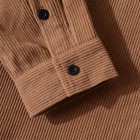 Men's Retro Pid Stitching Thickened Corduroy Hooded Shirt Jacket