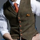 Printed Color Formal Single-breasted Waistcoats