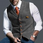 Printed Color Formal Single-breasted Waistcoats