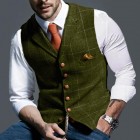 Printed Color Formal Single-breasted Waistcoats