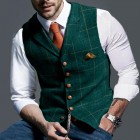 Printed Color Formal Single-breasted Waistcoats