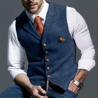 Printed Color Formal Single-breasted Waistcoats