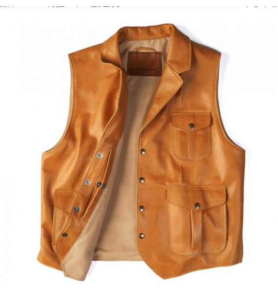 Mens Fashion  Western Leather Waistcoats