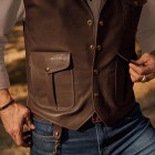 Mens Fashion  Western Leather Waistcoats