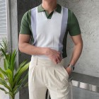 Gentleman Summer Color Block Polo Shirt