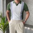 Gentleman Summer Color Block Polo Shirt