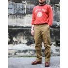 Cotton Chino Cloth Retro Pilot Trousers