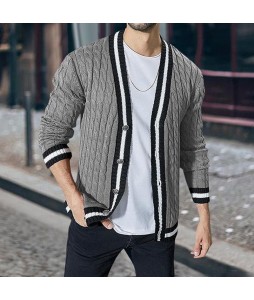 Men's Colorblock Long Sleeve Knit Sweater