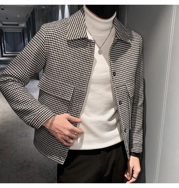 Solid Color pel Pit Striped Jacket