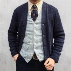 Men's Cssic Blue Knit Sweater