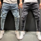 Men's Slim Fit Multi Pocket Cargo Skinny Jeans