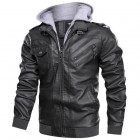 Mens Outdoor Cold-proof Motorcycle Leather Jacket