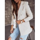 Women's  Solid Color Long-sleeved Double-breasted Suit Jacket