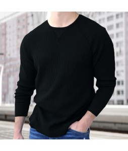 Casual Men's Solid Color Sweater